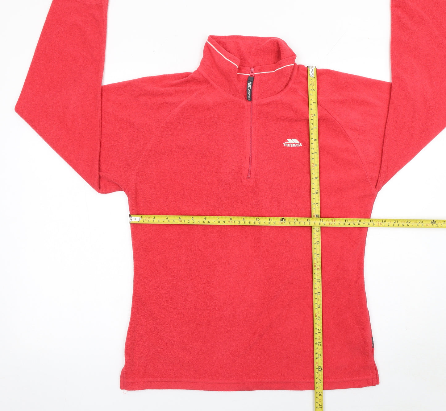 Trespass Women Red Fleece Pullover 1/2 Zip Sweatshirt Size L