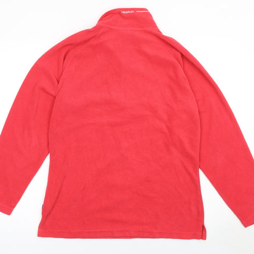 Trespass Women Red Fleece Pullover 1/2 Zip Sweatshirt Size L