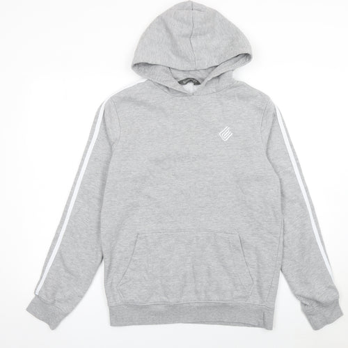 Enzo 989 Men's Grey Pullover Hoodie L Regular Fit Casual