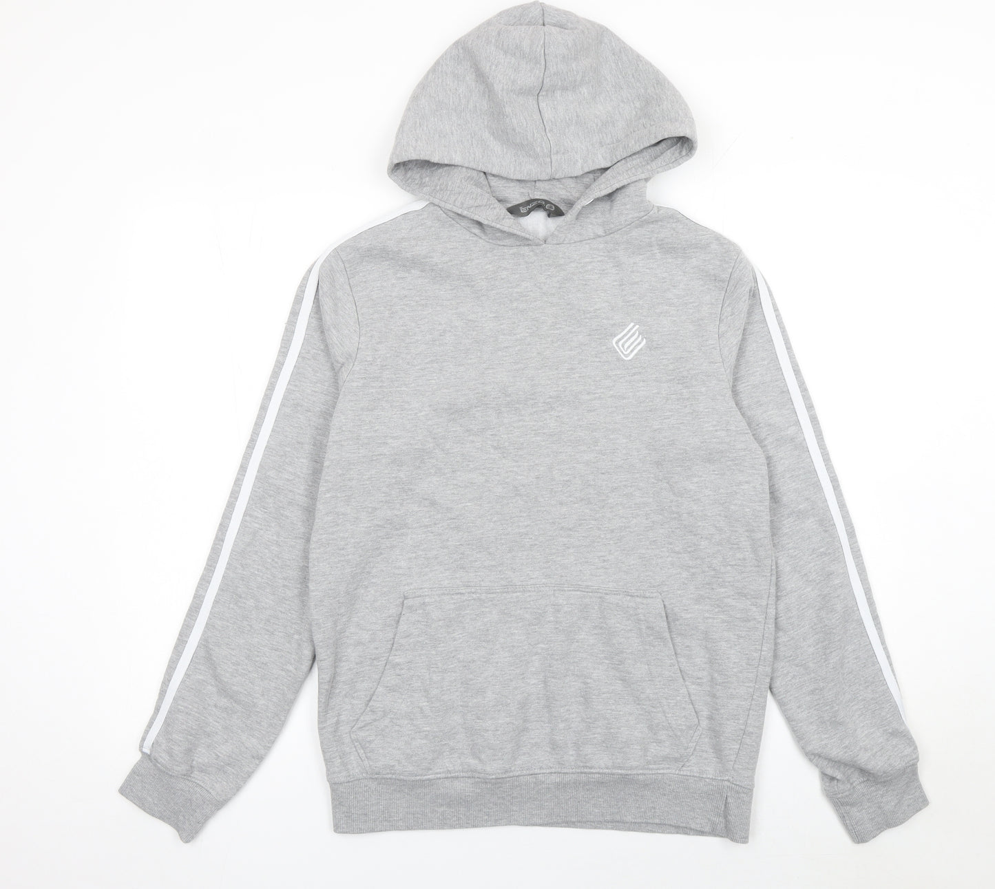 Enzo 989 Men's Grey Pullover Hoodie L Regular Fit Casual