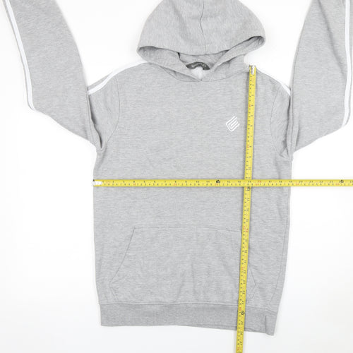 Enzo 989 Men's Grey Pullover Hoodie L Regular Fit Casual