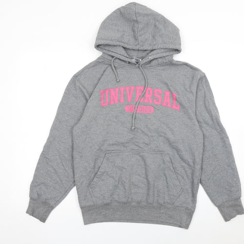 Universal Studios Women's Grey Hoodie Small Pullover Cotton Blend