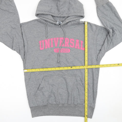 Universal Studios Women's Grey Hoodie Small Pullover Cotton Blend