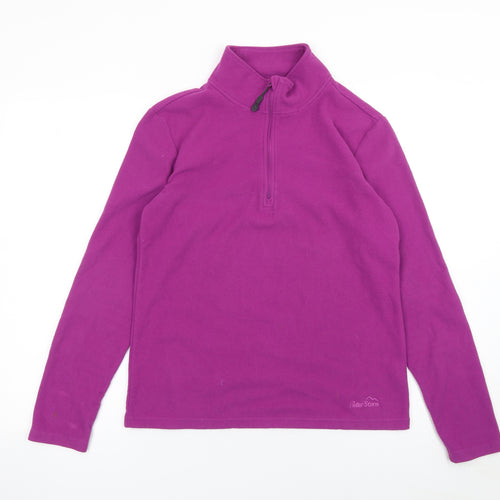 Peter Storm Women’s Purple Fleece 1/2 Zip Pullover Sweatshirt Size 12