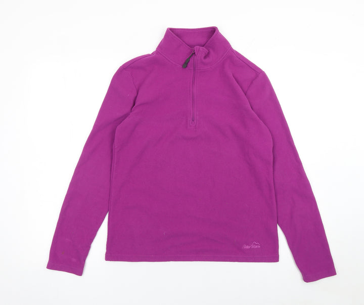 Peter Storm Women’s Purple Fleece 1/2 Zip Pullover Sweatshirt Size 12