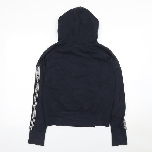 Under Armour Boys Black YLG Fitted Pullover Hoodie with Logo Trim