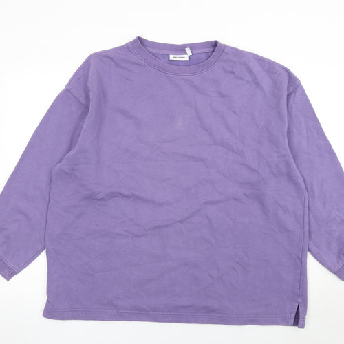 Weekday Womens Purple Pullover Sweatshirt Size S Cotton Blend
