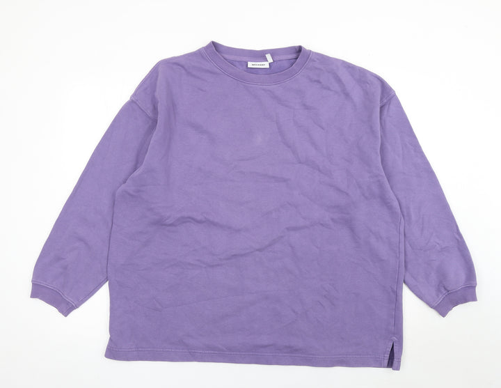 Weekday Womens Purple Pullover Sweatshirt Size S Cotton Blend