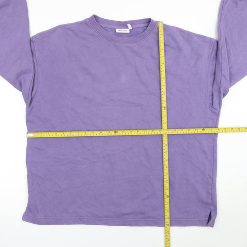 Weekday Womens Purple Pullover Sweatshirt Size S Cotton Blend