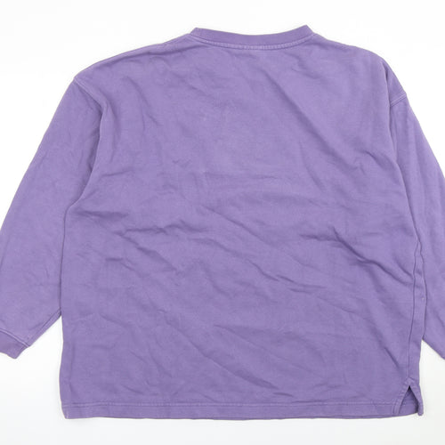 Weekday Womens Purple Pullover Sweatshirt Size S Cotton Blend