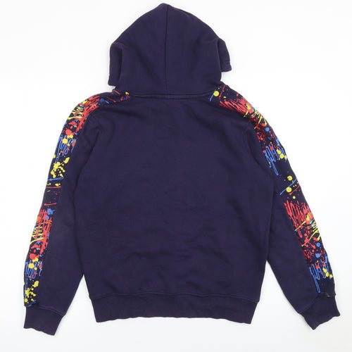 Hype Boys Blue Hoodie 13 Years Pullover Graphic Print Logo Hooded Jumper