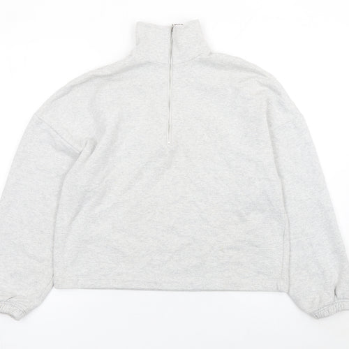 Primark Women’s Grey 1/2 Zip Relaxed Fit Sweatshirt XS UK 6/8