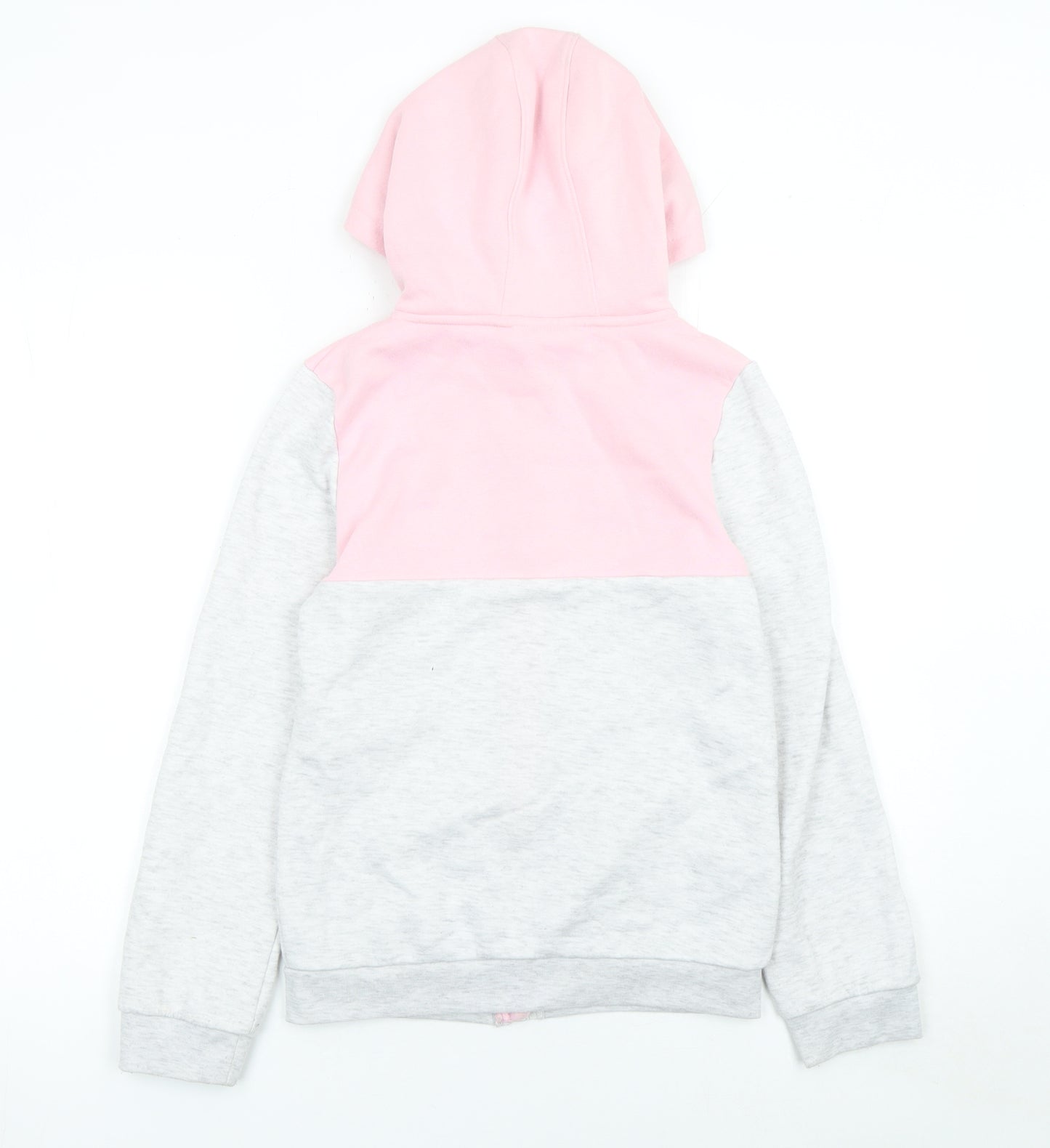 Slazenger Girls Pink & Grey Full Zip Hoodie 11-12 Years Colourblock Design