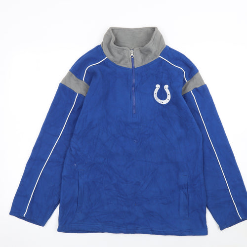 NFL Team Apparel Women's Blue 1/4 Zip Pullover Sweatshirt XXL Polyester
