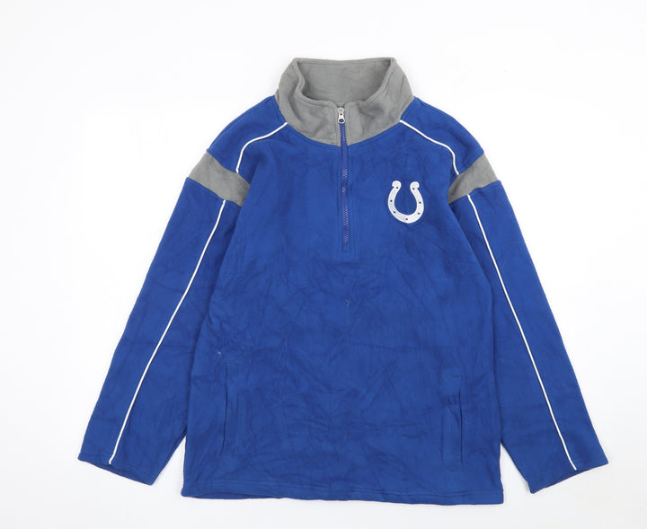 NFL Team Apparel Women's Blue 1/4 Zip Pullover Sweatshirt XXL Polyester