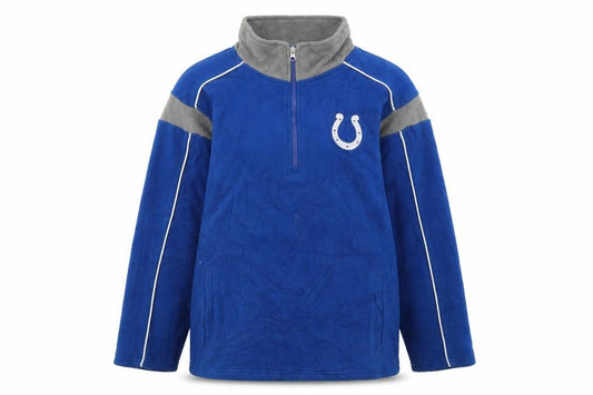 Front view of NFL Team Apparel Women's Blue 1/4 Zip Pullover Sweatshirt XXL Polyester