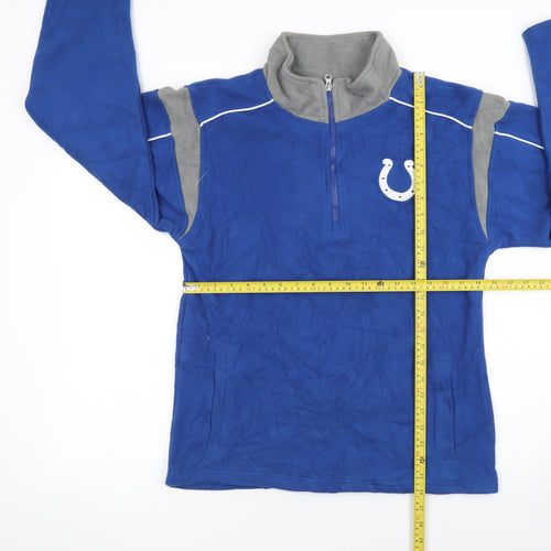 NFL Team Apparel Women's Blue 1/4 Zip Pullover Sweatshirt XXL Polyester