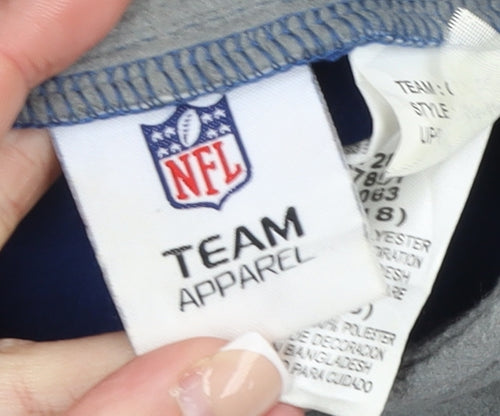 NFL Team Apparel Women's Blue 1/4 Zip Pullover Sweatshirt XXL Polyester