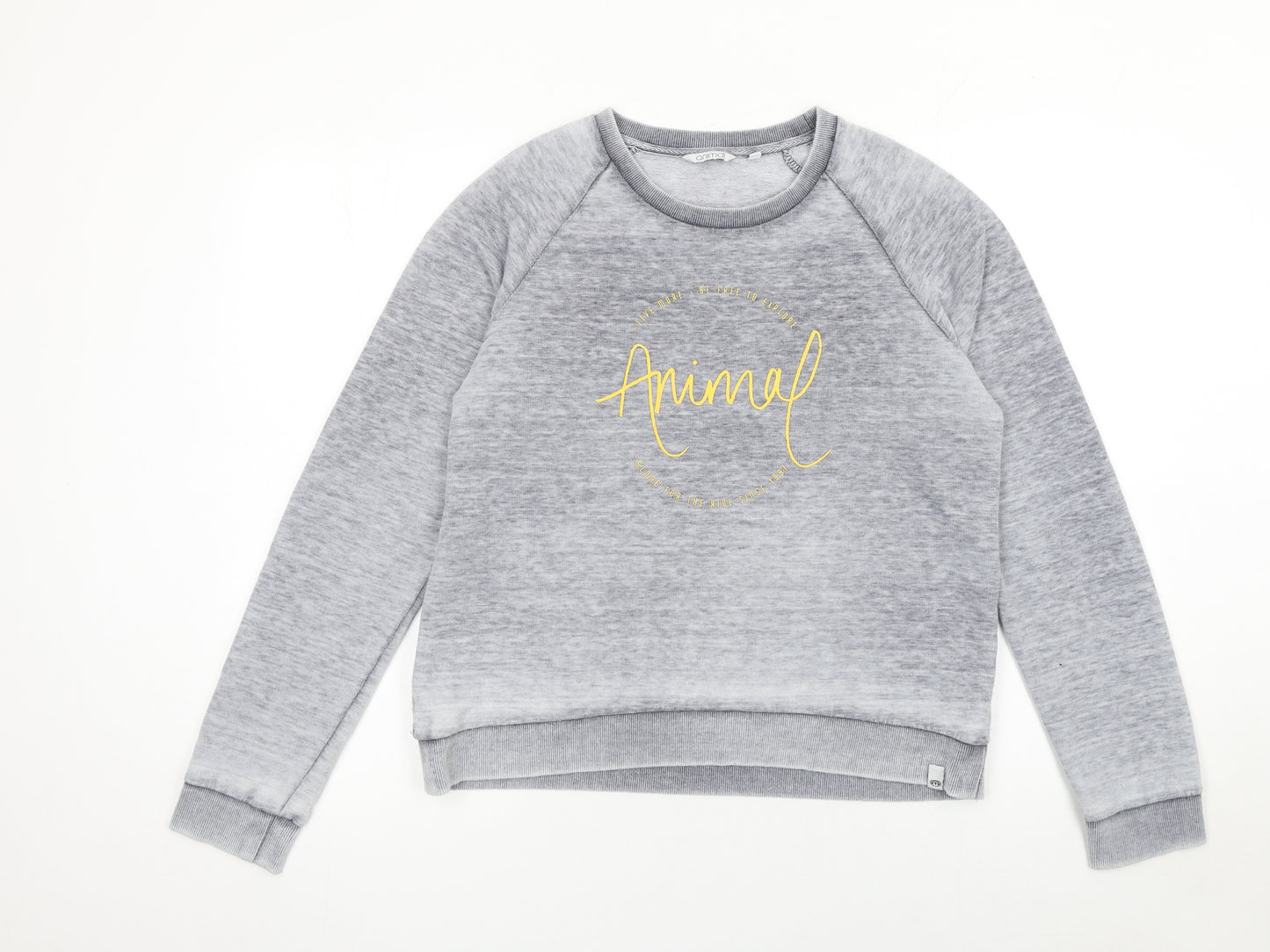 Animal Womens Grey Logo Sweatshirt Size 10 Classic Fit