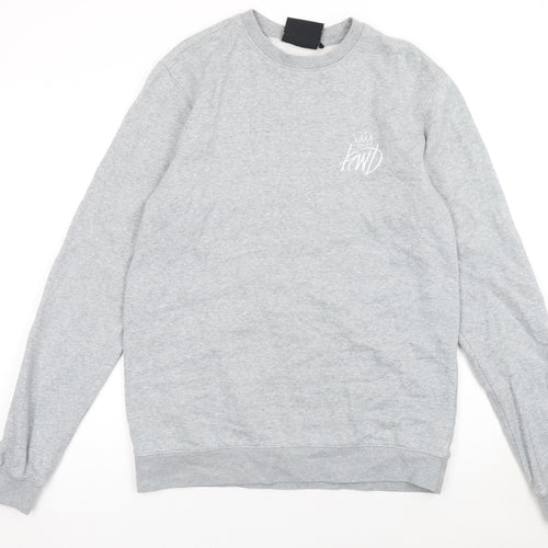 Kings Will Dream Men's Grey Crew Neck Pullover Sweatshirt Size M