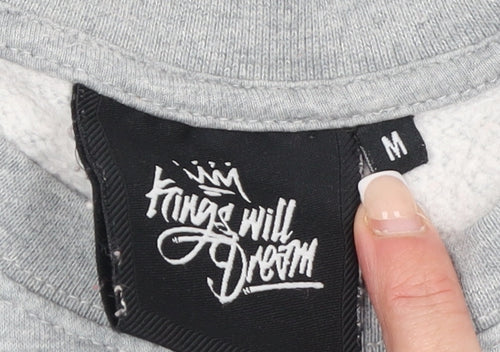 Kings Will Dream Men's Grey Crew Neck Pullover Sweatshirt Size M