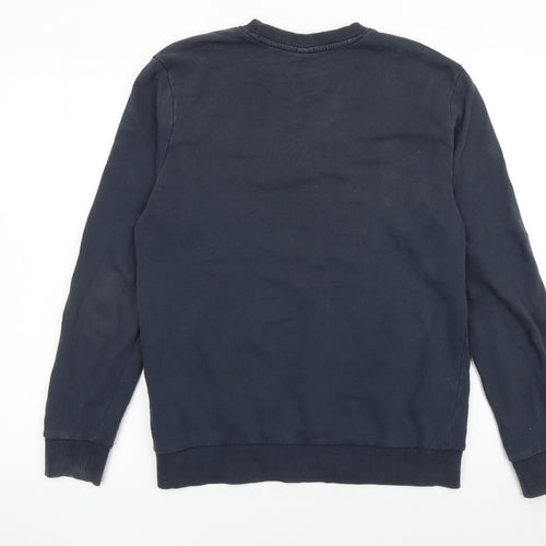 Hugo Boss Men's Blue Crew Neck Cotton Sweatshirt Size S
