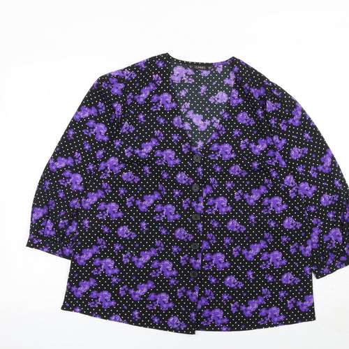 Dunnes Womens Multicoloured Floral Button Blouse Size M