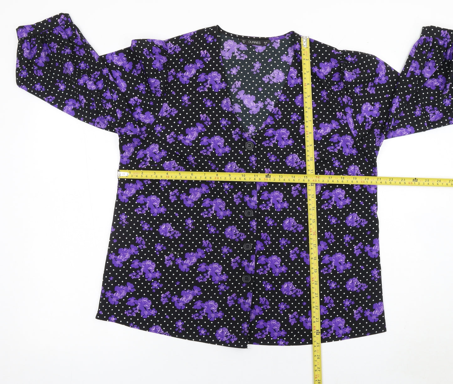 Dunnes Womens Multicoloured Floral Button Blouse Size M