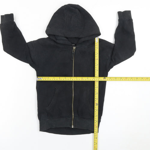 Next Boys Black Full Zip Hoodie Size 5 Years Fleece Cotton Blend