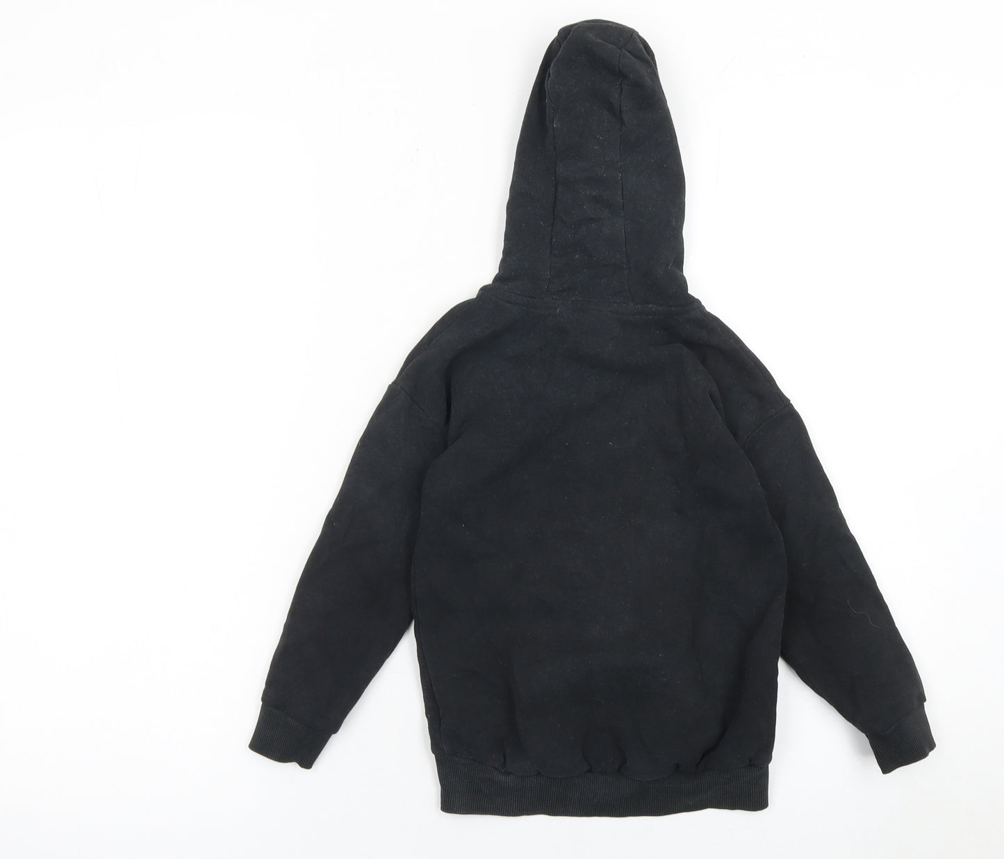 Next Boys Black Full Zip Hoodie Size 5 Years Fleece Cotton Blend