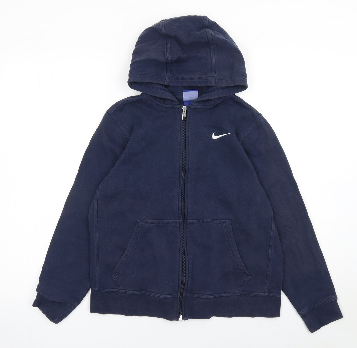 Nike Boys Blue Full Zip Fleece Hoodie 12-13 Years Regular Fit