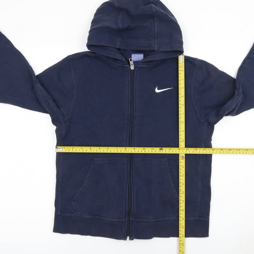 Nike Boys Blue Full Zip Fleece Hoodie 12-13 Years Regular Fit