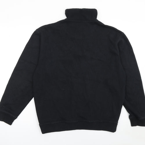 Pre End Men's Black Half Zip Fleece Sweatshirt M Regular Fit