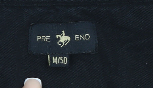 Pre End Men's Black Half Zip Fleece Sweatshirt M Regular Fit