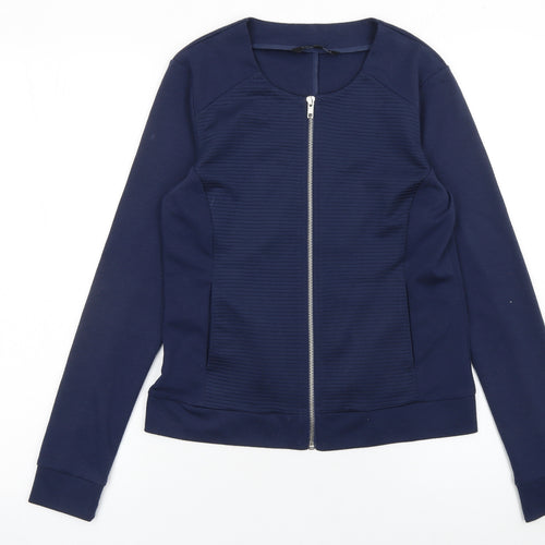 Top Secret Women Blue Size 8 Slim Fit Zip Jacket