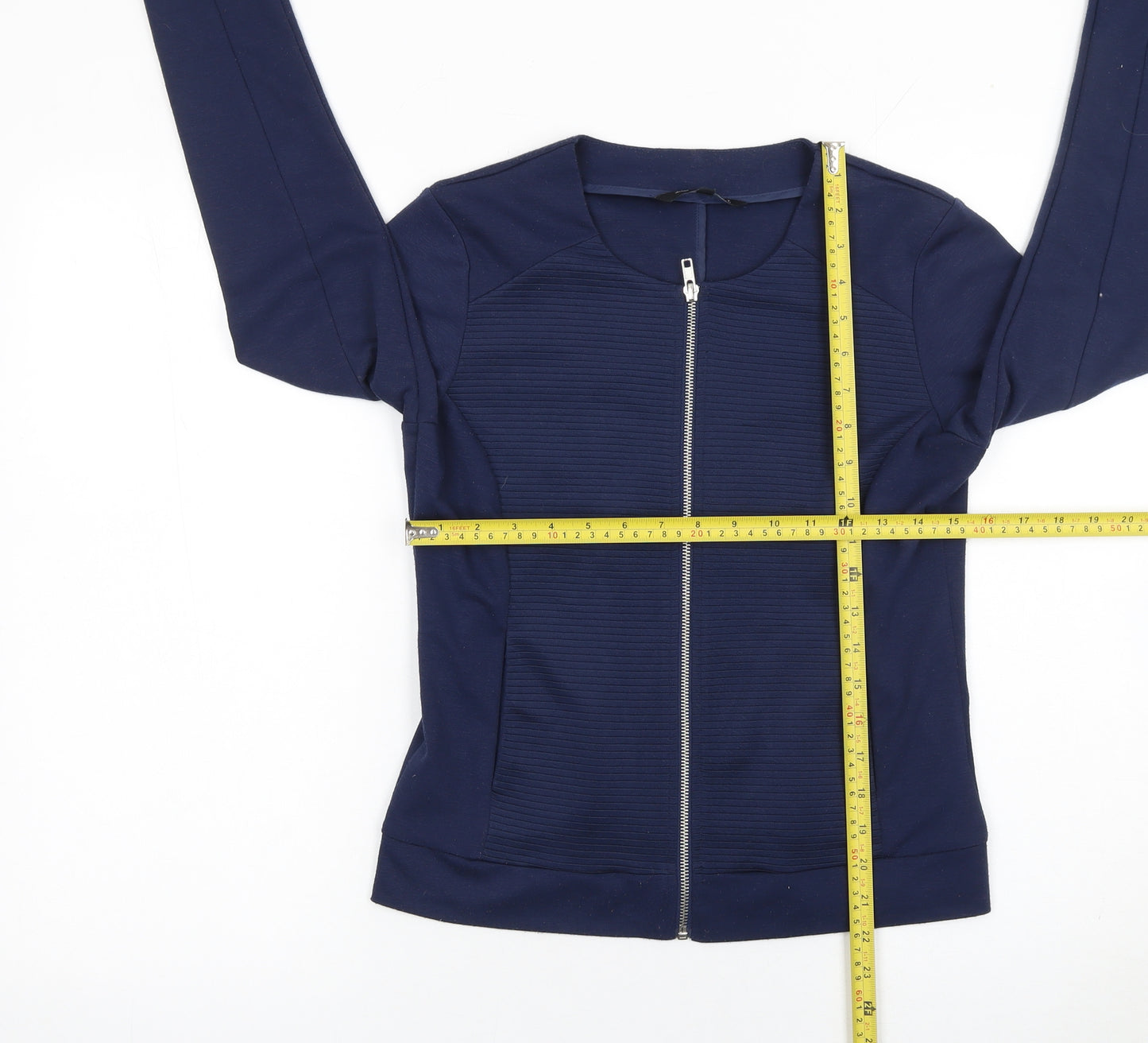 Top Secret Women Blue Size 8 Slim Fit Zip Jacket