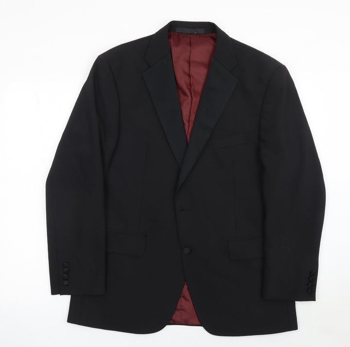 Marks and Spencer Mens Black 42S Wool Blend Tuxedo Jacket