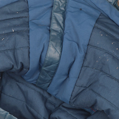 Next Womens Blue Hooded Belted Parka Jacket Size 10