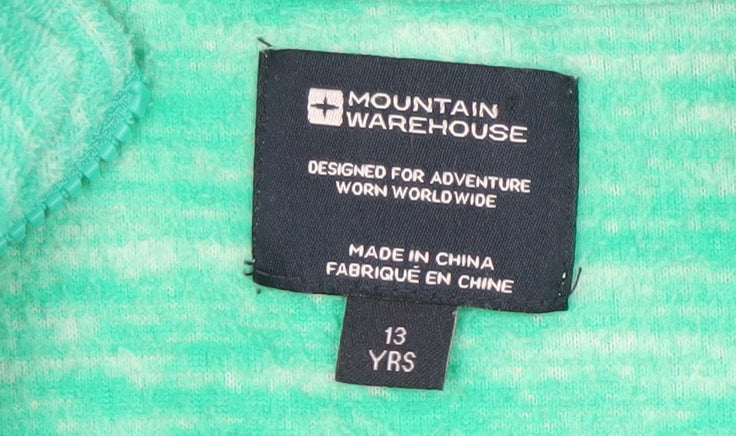 Mountain Warehouse Boys Green Full Zip Fleece Sweatshirt 13 Years