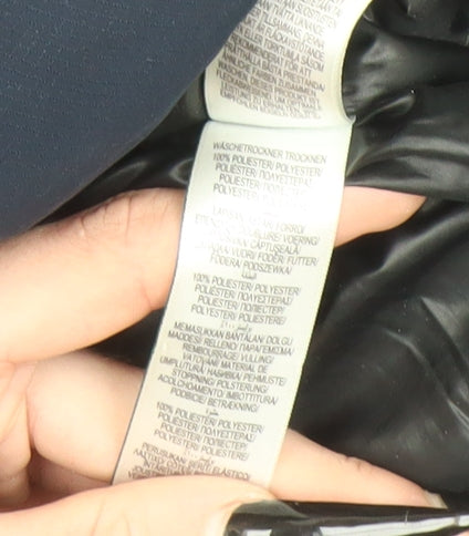 Marks and Spencer Boys Blue Hooded Puffer Jacket 12-13 Years Shower Resistant