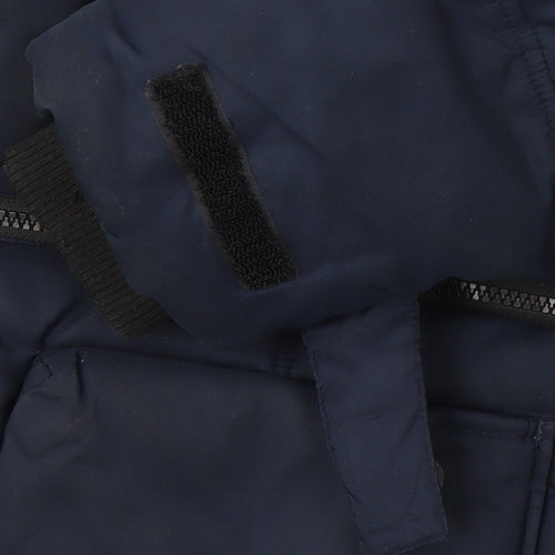 Marks and Spencer Boys Blue Hooded Puffer Jacket 12-13 Years Shower Resistant