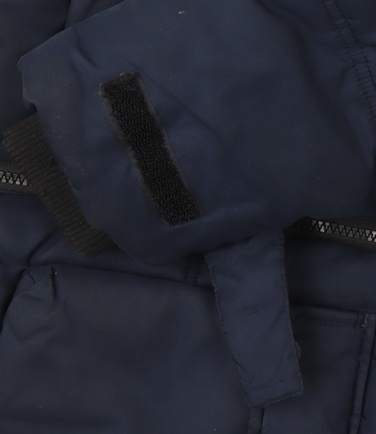 Marks and Spencer Boys Blue Hooded Puffer Jacket 12-13 Years Shower Resistant