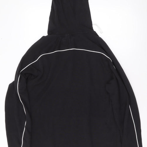 Gymshark Women Black S Pullover Hoodie Cotton Blend Drawstring