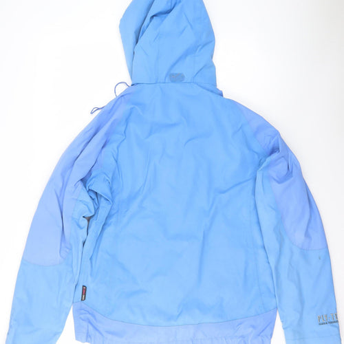 Koko Pink Womens Blue Waterproof Hooded Parka Jacket Size 12