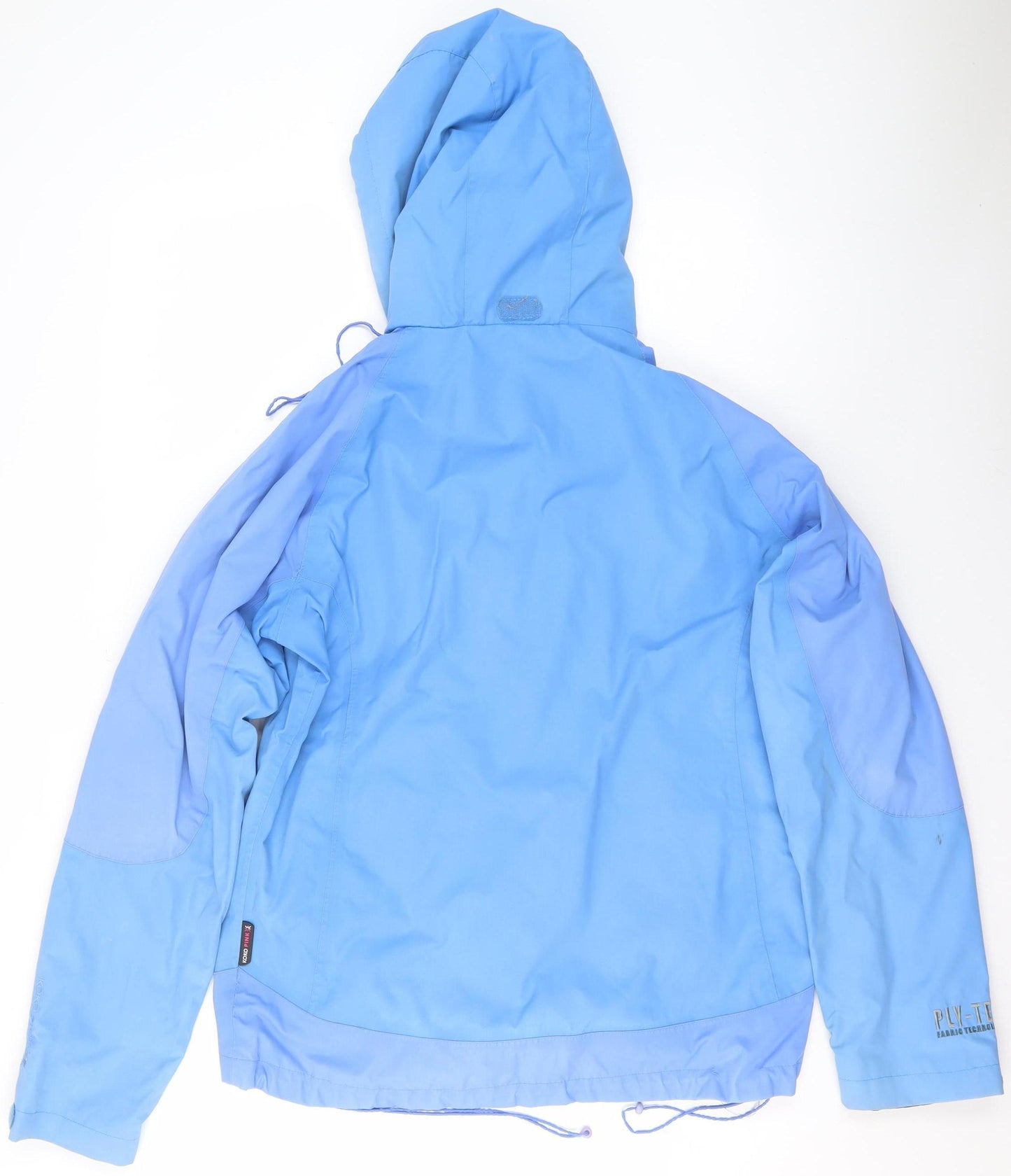 Koko Pink Womens Blue Waterproof Hooded Parka Jacket Size 12