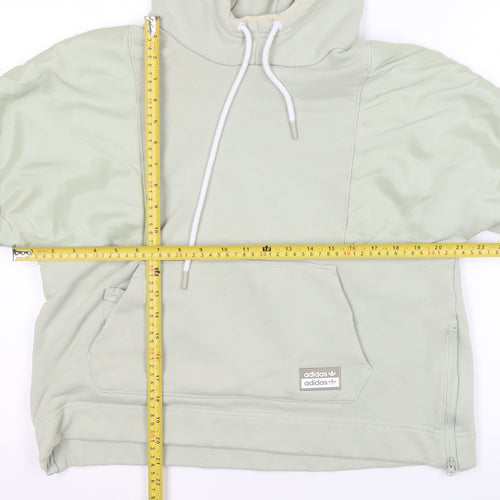 Adidas Women’s Green Pullover Hoodie Size 10 Relaxed Fit