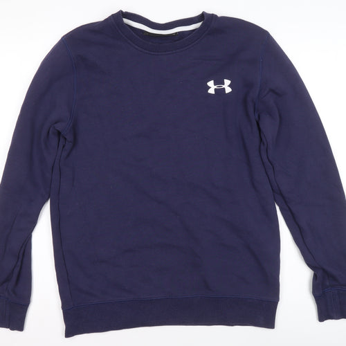 Under Armour Women's Navy Blue Fitted Crew Neck Sweatshirt Size S