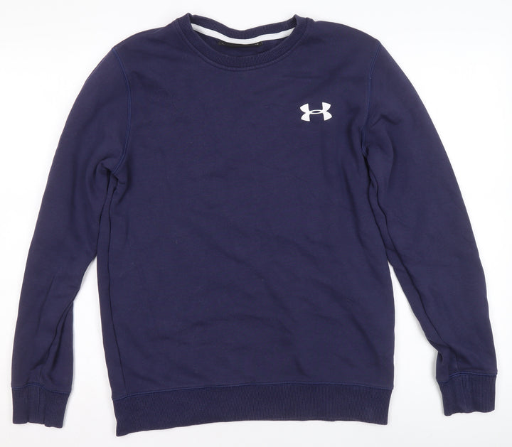 Under Armour Women's Navy Blue Fitted Crew Neck Sweatshirt Size S