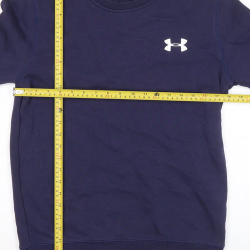 Under Armour Women's Navy Blue Fitted Crew Neck Sweatshirt Size S