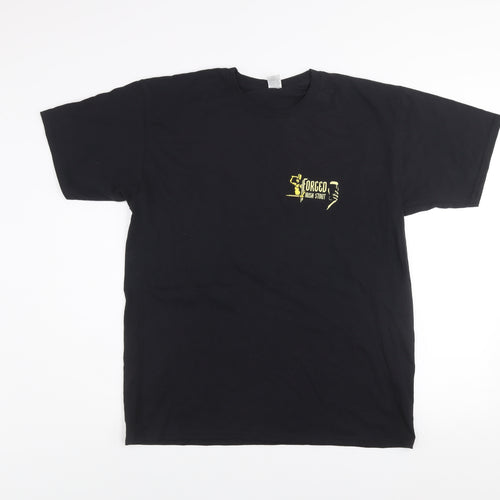 Fruit of the Loom Men's Black L Beer Sports Graphic T-Shirt